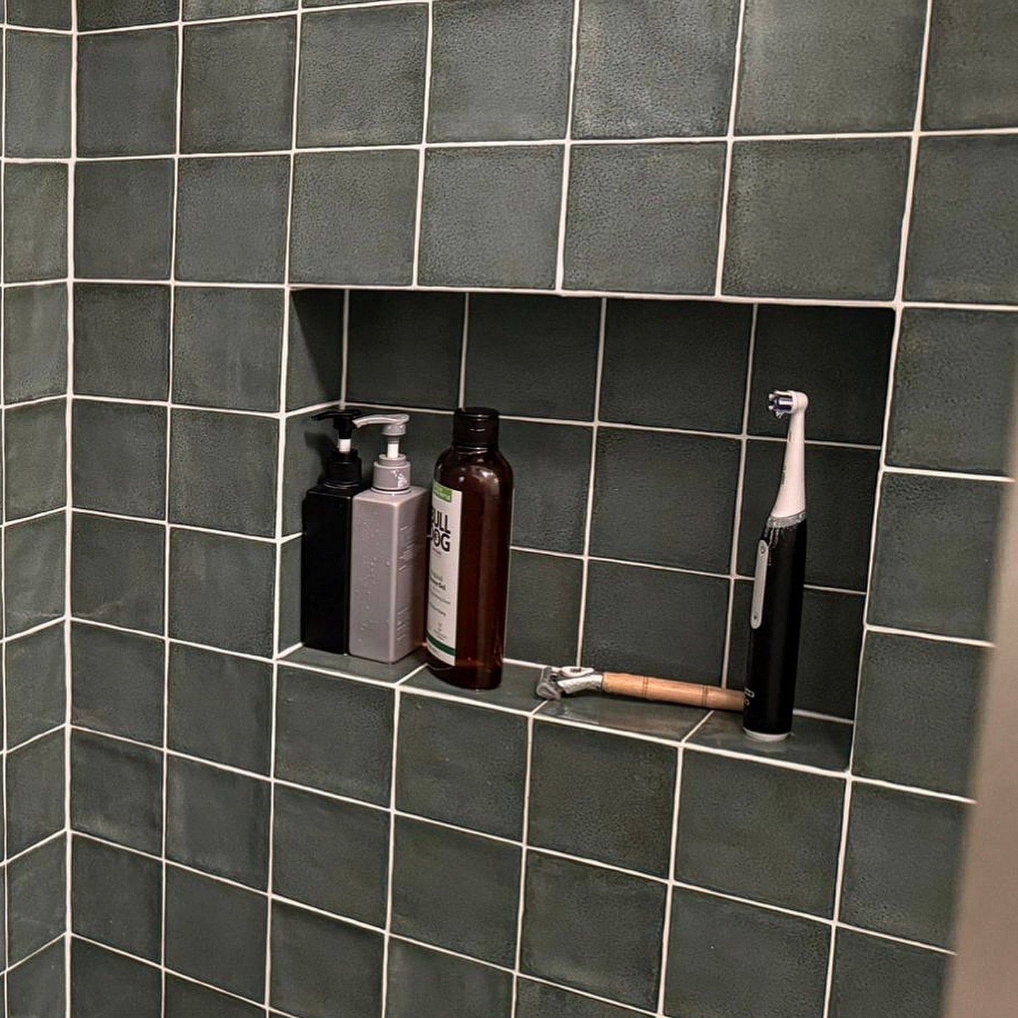 Walk-in shower with rainfall shower head installation, North London