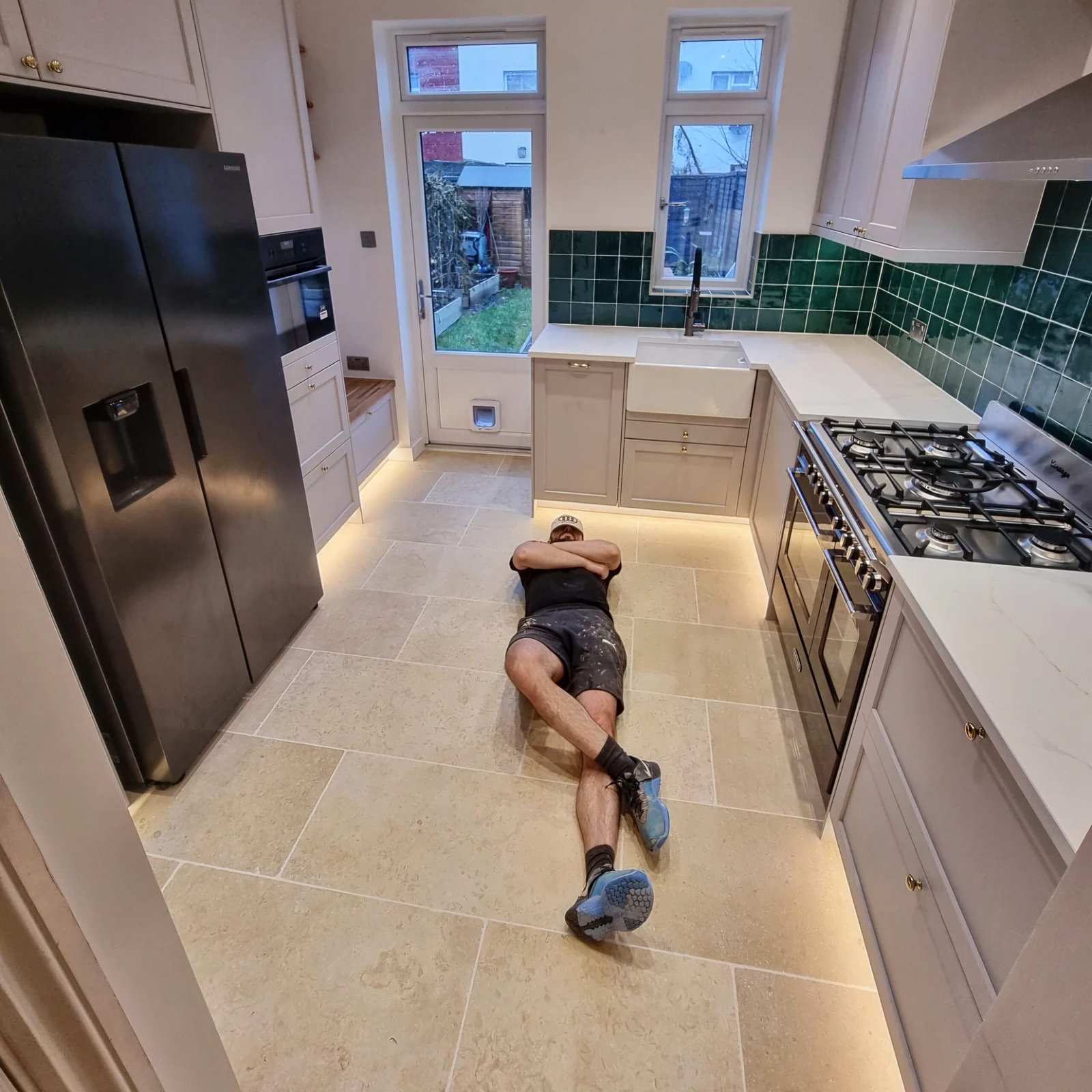 Lucian after completing a full kitchen renovation in North London