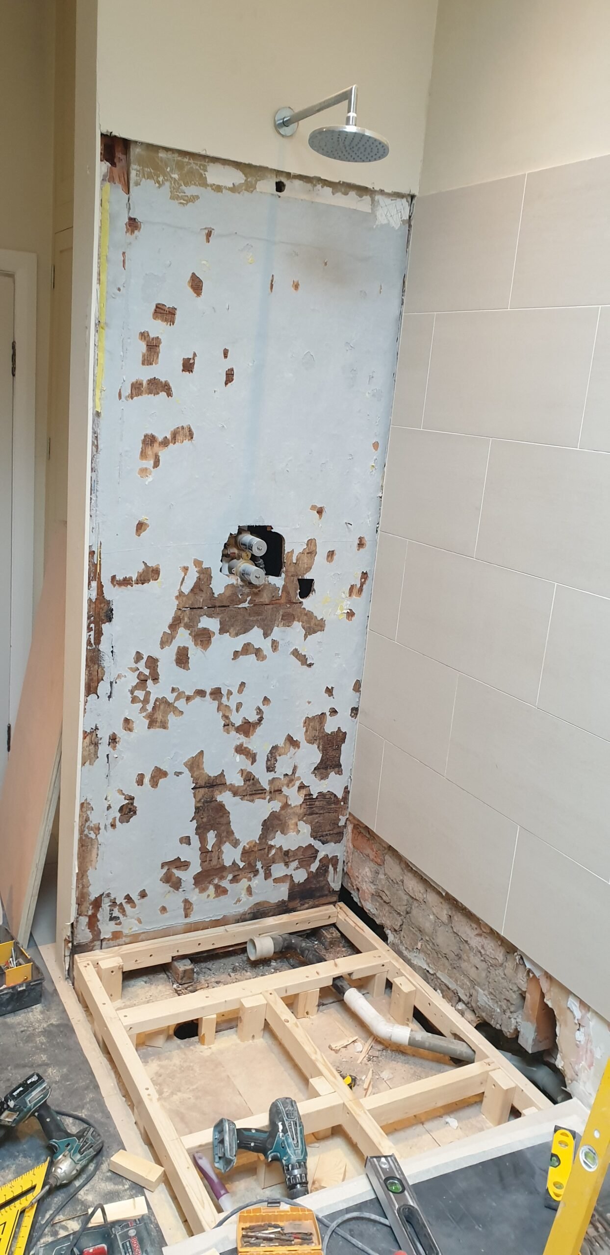 Wet room strip out — preparation stage, North London